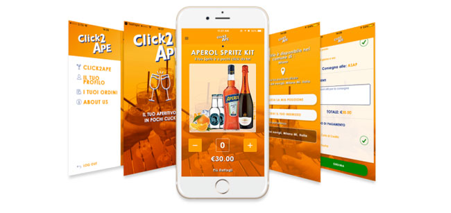 Lo Spritz a domicilio? Ci pensa l’app Click2Ape